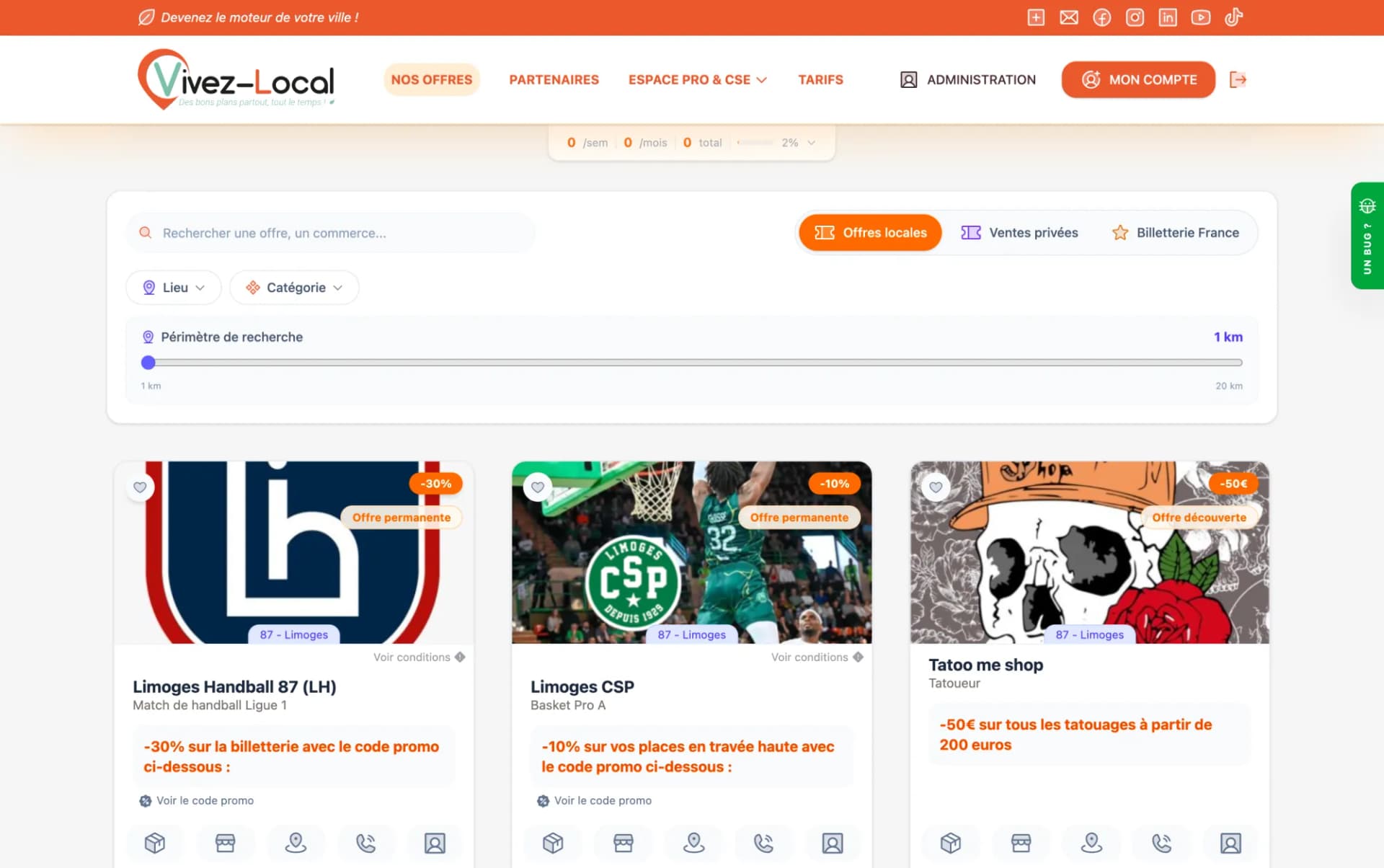 Interface d’une application web sur un écran