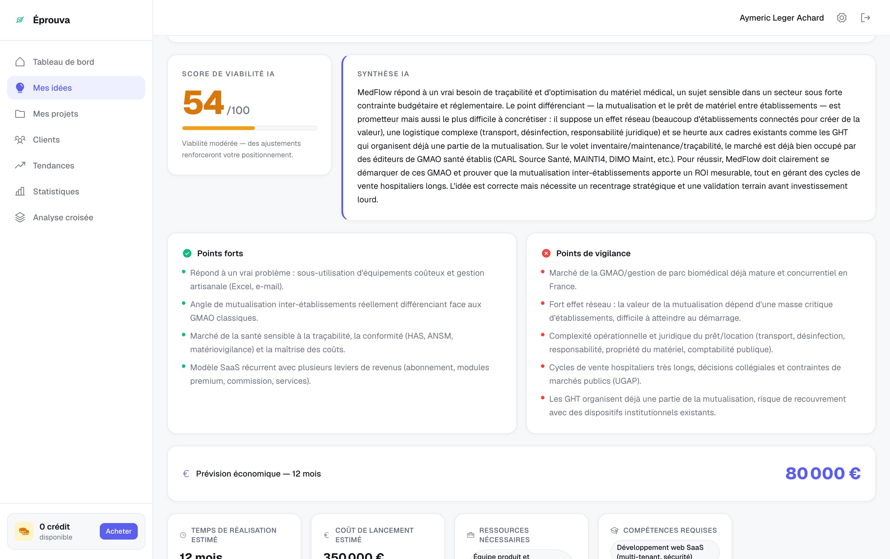 Interface Eprouva, site optimisé pour la recherche par intelligence artificielle