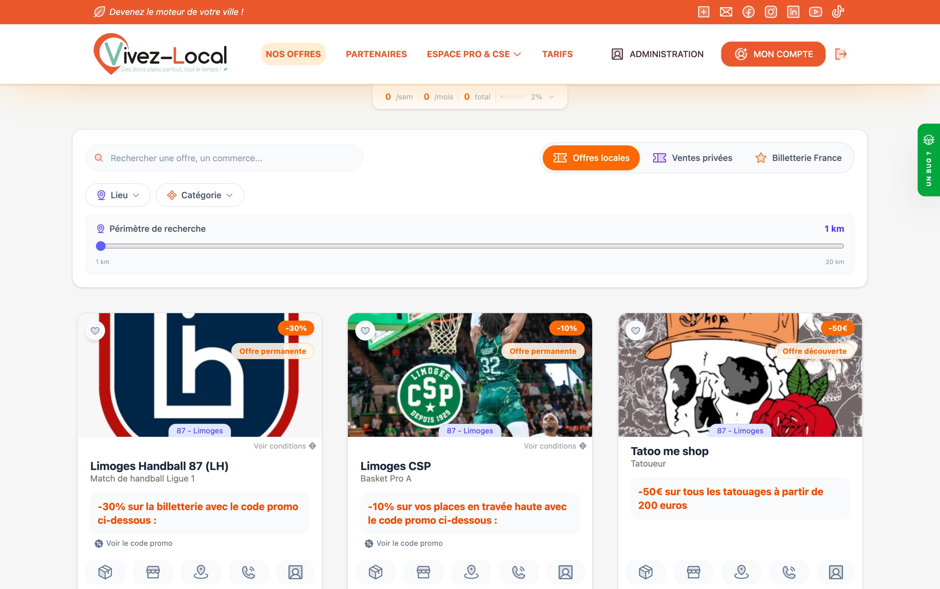 Interface d’une application web sur un écran